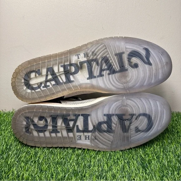 Air Jordan 1 Retro High OG Flyknit RE2PECT Derek Jeter Navy Blue White - Picture 8 of 12